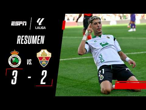 HAT-TRICK DE ZABIRI PARA VENCER AL ELCHE DE LOS ARGENTINOS | Racing de Santander 3-2 Elche | RESUMEN